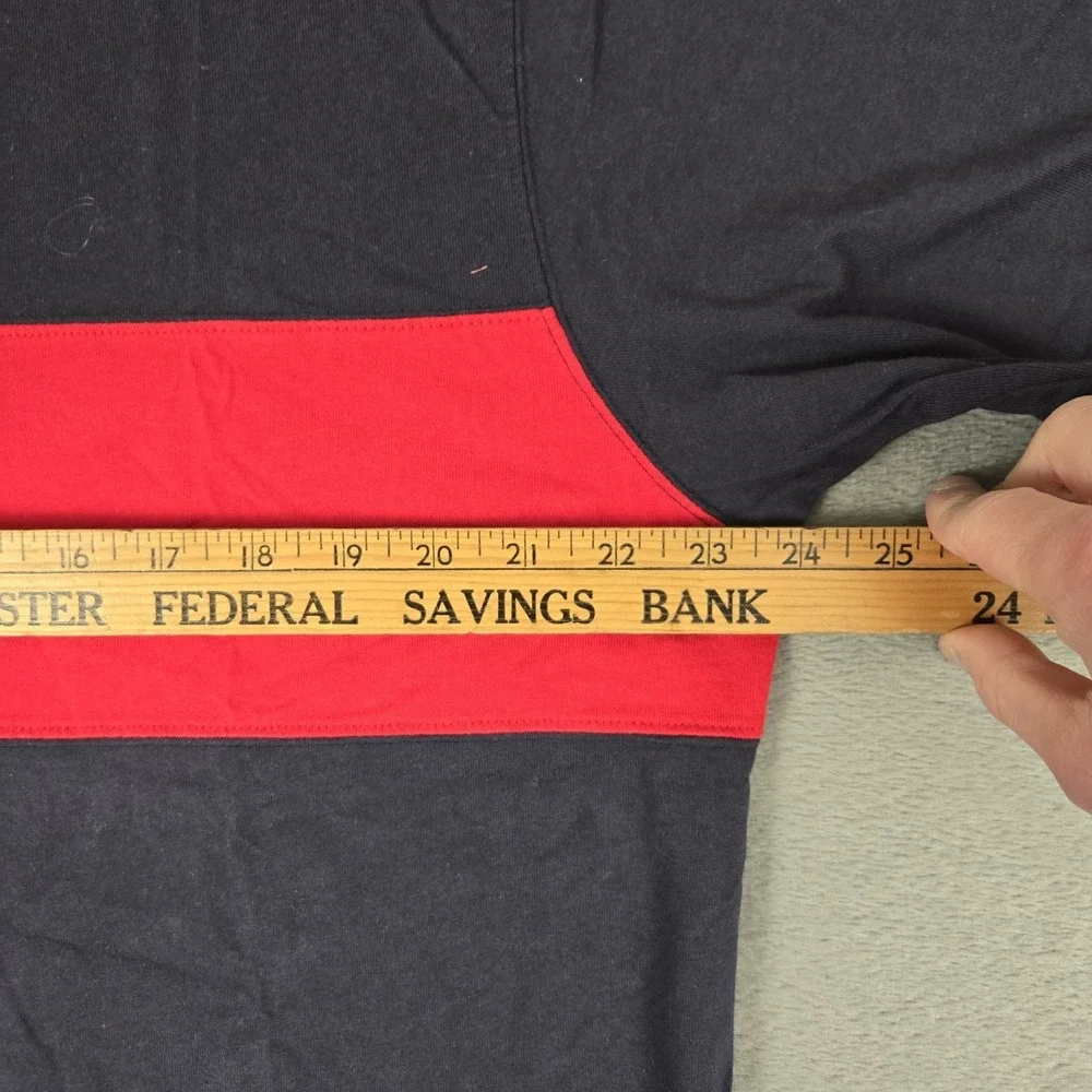 Vintage Banana Republic‎ Shirt Mens Large Blue Red Logo USA Made 80s NWT *READ